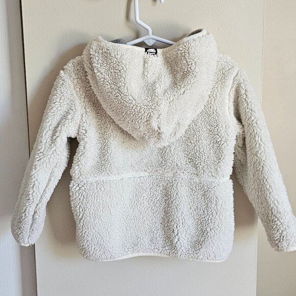 Roots Shearling Reversible Fleece Hoodie Salt Pepper - Picture 4 of 6